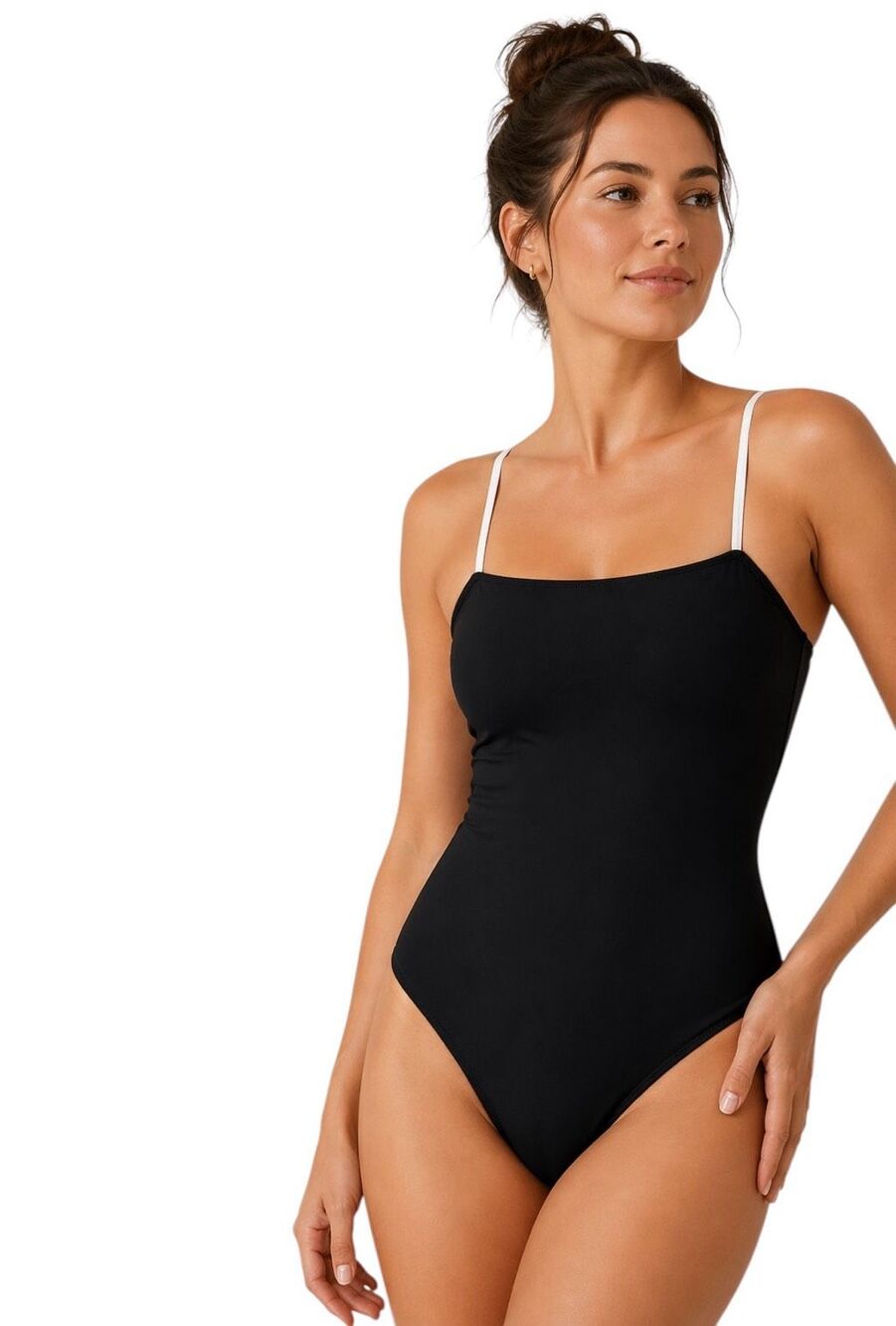 Summersalt The Jetsetter Black White Colorblock One Piece Swimsuit 4